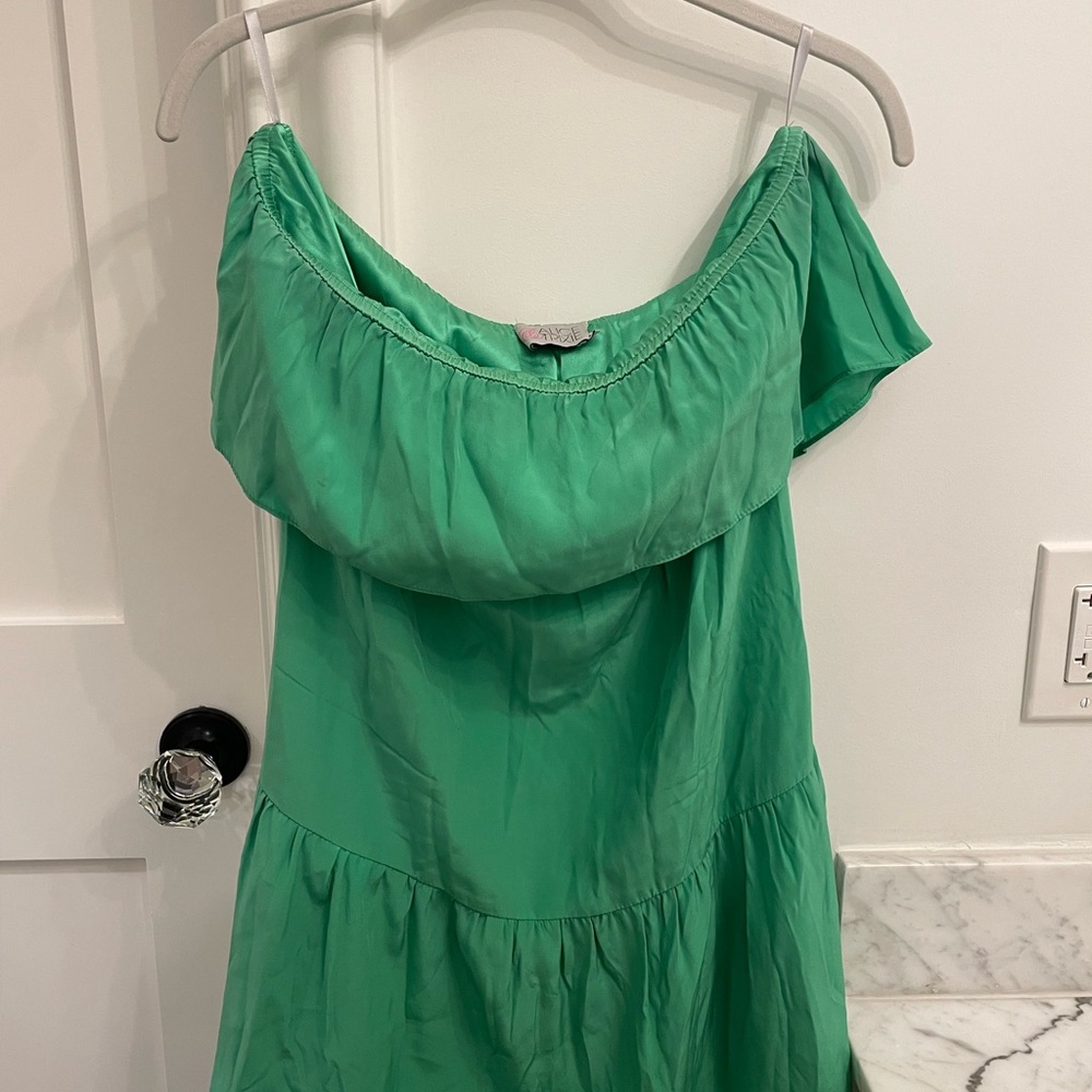 Green Off-Shoulder Dress